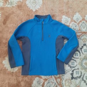 Spyder half zip blue sweater top.